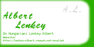 albert lenkey business card